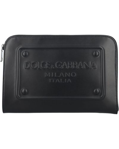 Dolce & Gabbana Plaque Pouch - Black