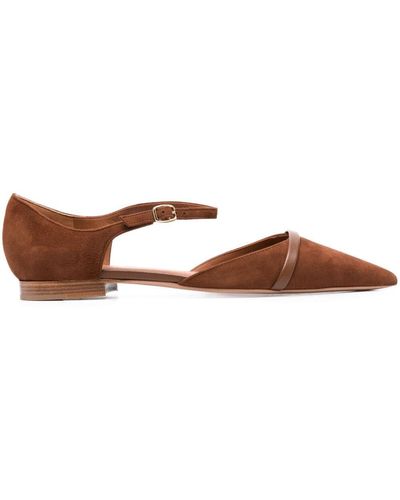 Malone Souliers Ulla Suede Ballerina Shoes - Brown