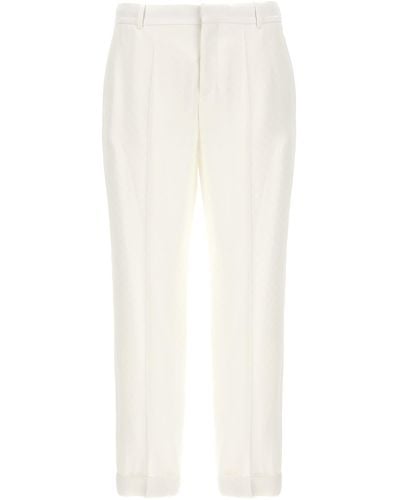 Balmain Monogramma Trousers - White