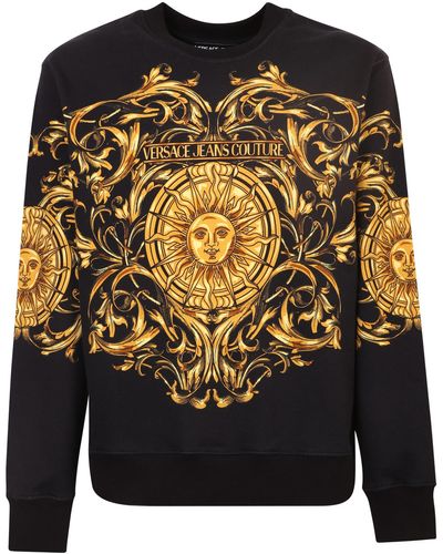 Versace Baroque-print Sweatshirt - Black