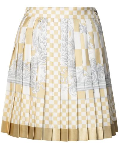 Versace 'Baroque' Silk Skirt - Natural