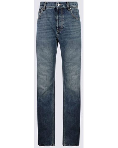 Alexander McQueen Cotton Denim Jeans - Blue