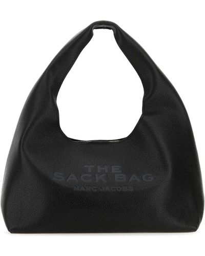 Marc Jacobs Leather The Sack Bag Shopping Bag - Black