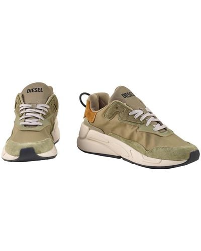 DIESEL Military Green Sneakers - Metallic