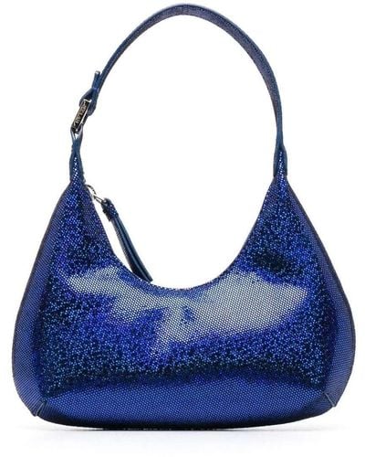 BY FAR Baby Amber Mini Bag Disco Dot Leather Effect - Blue