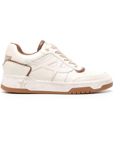 Ash Blake Paneled Leather Sneakers - White