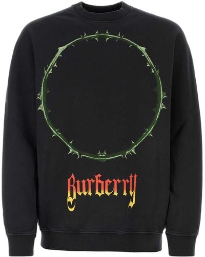 Burberry Cotton Oversize Sweatshirt - Black
