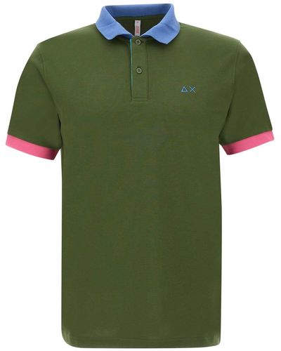 Sun 68 3-Colors Cotton Polo Shirt - Green