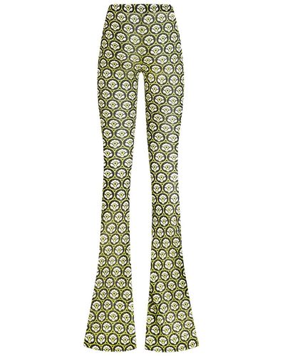 Etro Printed Jersey Trousers - Green