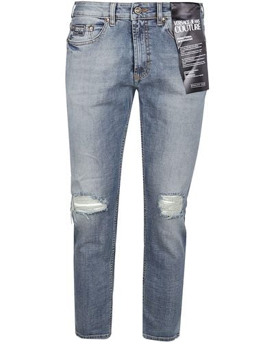 Versace Skinny 5 Pocket Jeans - Blue