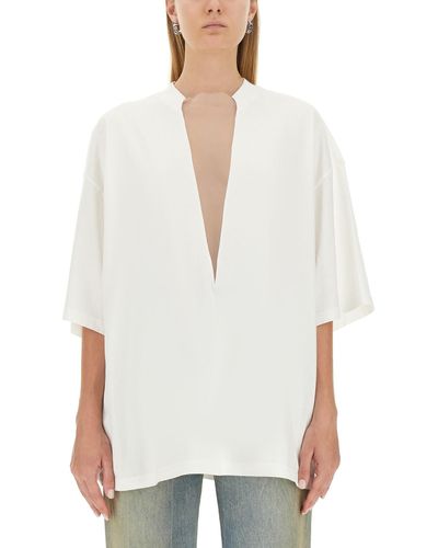 MM6 by Maison Martin Margiela Oversize Fit T-shirt - White