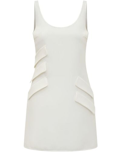 Versace Mini Dress With Pockets - White