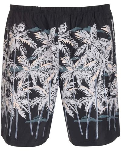 Palm Angels Palm Printed Swim Shorts - Gray
