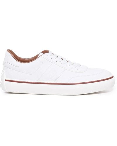 Tod's Sneakers With Embossed Logo - White