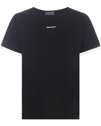 RED Valentino T-shirt In Cotton - Black
