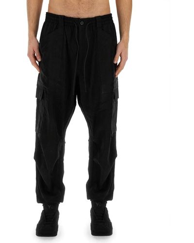 Y-3 Jogging Trousers With Pockets - Black
