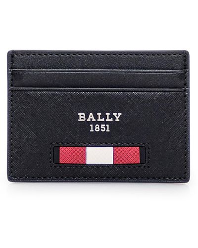 Bally Leather Card Holder - Gray
