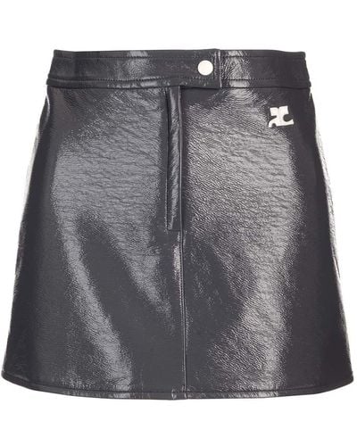 Courreges Steel Mini Skirt - Gray