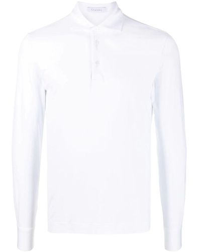 Cruciani Cotton Blend Polo Shirt - White