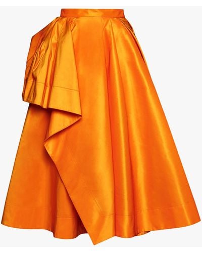 Alexander McQueen A-line Midi Skirt - Orange