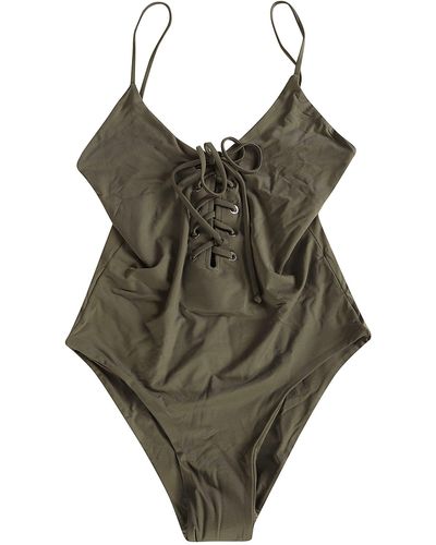 FEDERICA TOSI Lace-Tie Body - Brown