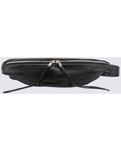 Jil Sander Black Leather Banana Belt Bag
