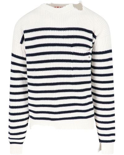 Marni Striped Sweater - White
