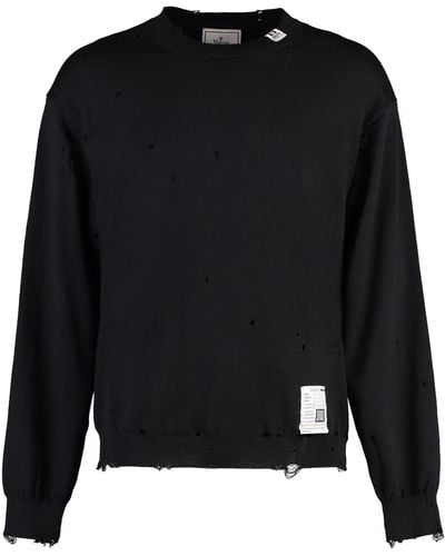 Maison Mihara Yasuhiro Crew-Neck Wool Sweater - Black