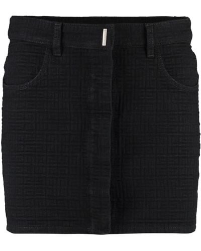 Givenchy Denim Mini Skirt - Black