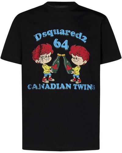 DSquared² Canadian Twins Cool Fit T-Shirt - Black