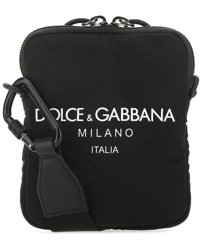 Dolce & Gabbana Logo Print Crossbody Bag - Black