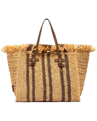 Gianni Chiarini Shopping Bag Is Made Of Straw-Effect Material - Natural