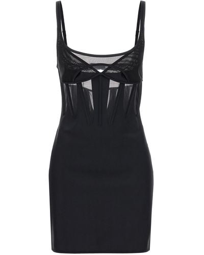 Mugler Corset Dresses - Black