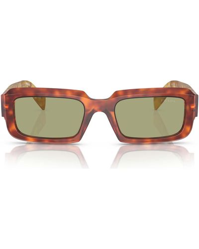 Prada Pr 27Zs Cognac Tortoise Sunglasses - Multicolour