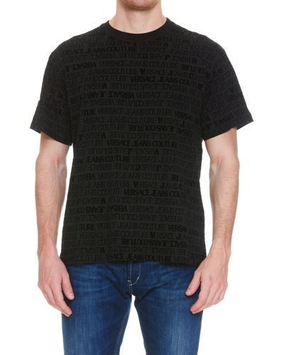 Versace All Over Logo T-shirt - Black