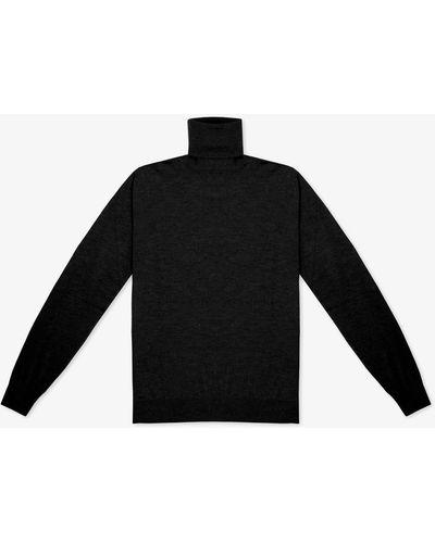 Larusmiani Turtleneck Sweater Pullman Sweater - Black