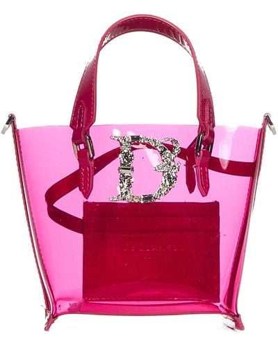 DSquared² Logo Pvc Shopping Bag - Pink