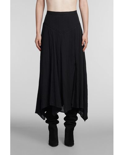 Isabel Marant Aline Skirt In Black Cotton