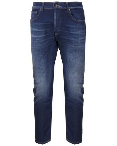 Dondup Cotton Jeans Five Pockets - Blue
