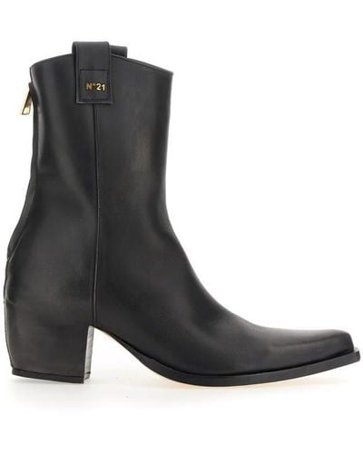 N°21 Leather Boot - Black