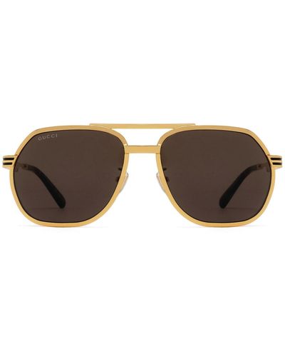 Gucci Gg0981S Sunglasses - Metallic