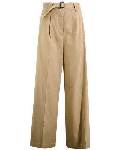 Weekend by Maxmara Pine Cotton Trousers - Natural