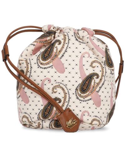 Etro Pouch With Paisley Pattern And Polka Dots - Metallic