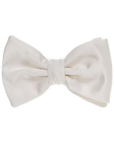 Emporio Armani Clip-fastened Bow Tie - White