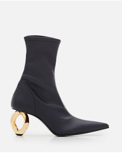 JW Anderson Chain Heel Stretch Ankle Boots - Blue