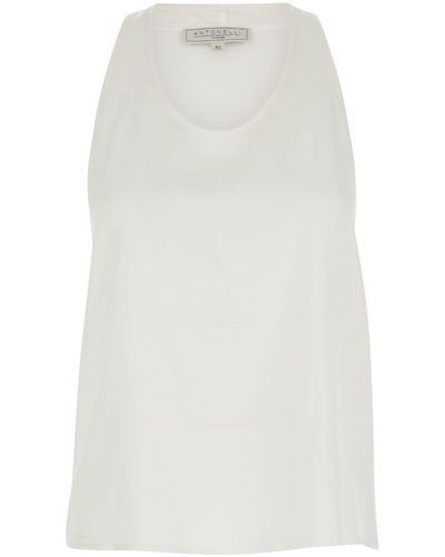 Antonelli Sleeveless And Flared Top - White