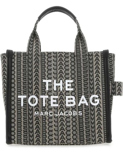 Marc Jacobs Embroidered Fabric Mini Shopping Bag - Black