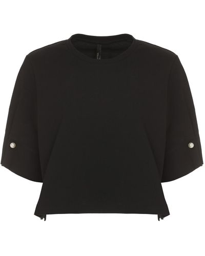 Mother Of Pearl Monica Cropped T-shirt - Black