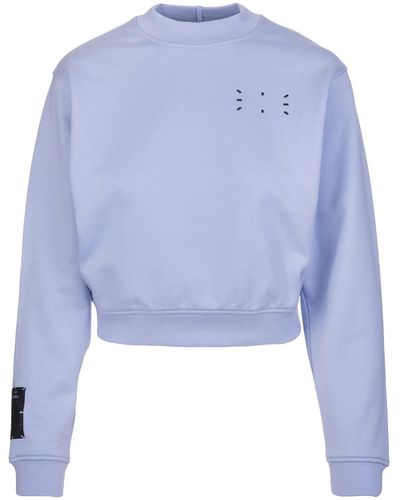 McQ Lilac Patch-detail Sweatshirt - Blue