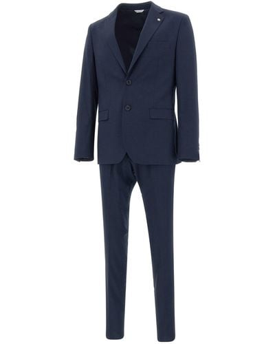 Manuel Ritz Two-Piece Suit Viscose - Blue